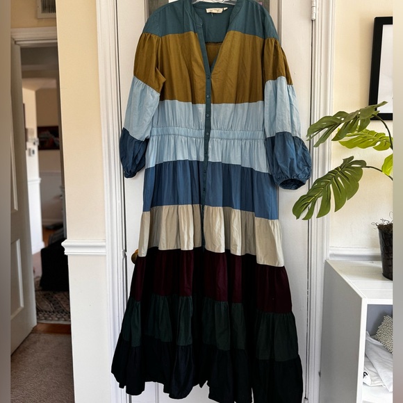Anthropologie Forever That Girl Tiered Block Maxi Dress - Picture 5 of 15